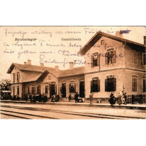 1923 Balatonboglár, vasútállomás. Hangya kiadása 5378. (fa)