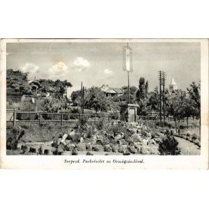 Balatonszepezd, Szepezd; park és országzászló (vágott / cut)