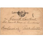 1899 Békés, Római katolikus templom, Uradalmi gőzmalom, Fehér-Körös part. Véver Oszkár kiadása, Art Nouveau, floral (EM)