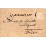 1899 Békés, vasúti indóház, vasútállomás. Véver Oszkár kiadása (r)