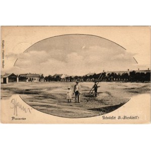 1902 Bicske, Buda-Bicske; Piactér. Flakker Sándor kiadása