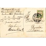 1915 Budapest V. Ádám Károly üzlete, műterem, elárusító helyiség, belsők. Kígyó utca 4. Hátoldalon Ádám Károly levele (EK)