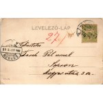 1904 Budapest XII. Svábhegy, fogaskerekű vasút megállóhelye vonattal, vasútállomás (EB)