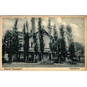 Budapest XVII. Rákoshegy, vasútállomás. Záborszky Ernő kiadása