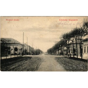 Budapest XIX. Kispest, Fő utca, Kozma Lajos mészáros és hentes üzlete. Fischhof Henrik kiadása (Rb)