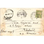 1906 Büdszentmihály, Kossuth tér, Papp Ferenc üzlete. Mészáros István kiadása. A képeslap feladója Gyökössy Endre (1880-1957) író, költő, címzettje Pósa Lajos (1850-1914) az Én Újságom gyermekirodalmi lap szerkesztője, író, meseíró, az eredeti magyar gyer