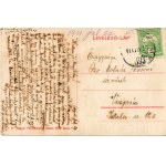 1911 Csopak, Uradalmi tiszti lak + TAPOLCZA - BUDAPEST 393 A vasúti mozgóposta bélyegző (fl)
