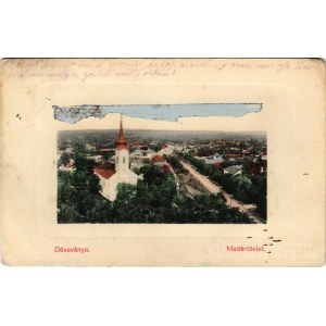 1915 Dévaványa, madártávlat, látkép. Sepsi Zsigmond kiadása (EB)