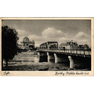 1937 Győr, Horthy Miklós közúti híd, zsinagóga (EK)