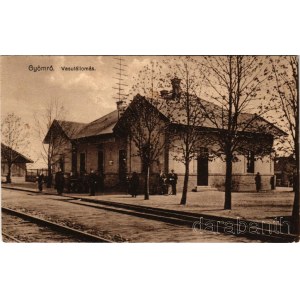 Gyömrő, Vasútállomás. Szabó József kiadása (fl)