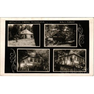 1941 Kács, Kács-fürdő; Gyökössy Endre nyaralója, villa. Hátoldalon Gyökössy családi levél. photo (fl)