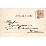 1898 Kaposvár, Római katolikus templom, cukorgyár, új állami főgimnázium. Gerő Zsigmond kiadása, Art Nouveau, floral, litho (EK)