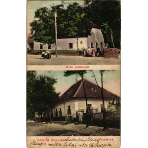 1912 Kocsola, M. kir. postahivatal, plébánia lak. Singer József kiadása (EK)