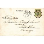 1904 Levél, Kaltenstein; templom, Fő utca. M. Weisz kiadása. Art Nouveau, floral (fl)