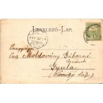 1906 Mezőberény, Kossuth téri részlet, Városháza, Herzberger Dániel üzlete, Adriai biztosító társaság. Piltz Márton kiadása (EK)