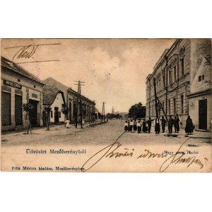 1908 Mezőberény, Nagy utca, Weisz Frieda üzlete, Távbeszélő hivatal. Piltz Márton kiadása (r)