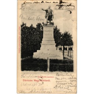 1903 Nagykőrös, Kossuth szobor, Bazsó Lajos kiadása (EB)