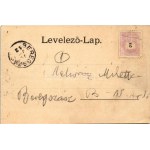 1898 (Vorläufer) Szerencs, kirándulók, háttérben a cukorgyár. Lővy József kiadása (ázott sarok / wet corner)