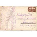 1923 Tab, utca részlet, Gyógyszertár és Tabvidéki Takarékpénztár. Singer Simon kiadása (EB)