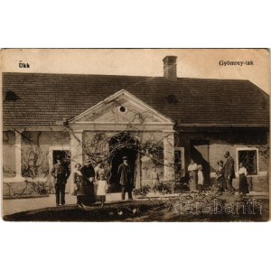 1928 Ukk, Gyömrey (Gyömörey) lak, kastély, villa. Vasúti Levelezőlapárusítás 6999. (fa)