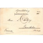 1909 Veszprém, Tűztorony, piac. Pósa Endre kiadása (ázott sarok / wet corner)