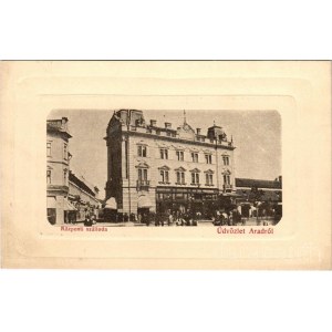 Arad, Andrássy tér, Központi szálloda / hotel. Emb. frame