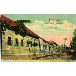 1909 Boksánbánya, Németbogsán, Deutsch-Bogsan, Bocsa Montana; utcai részlet. Rosner Adolf kiadása / Strassenpartie / street view (EM)