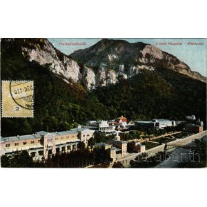 1911 Herkulesfürdő, Baile Herculane; Mittelpunkt / a fürdő központja. Krizsány R. kiadása / spa. TCV card