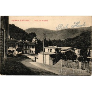 Herkulesfürdő, Herkulesbad, Baile Herculane; Villa de Cizana / nyaraló / villa, street view (fl)