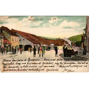 1911 Lippa, Lipova; utca, piac. Zeitler Lajos kiadása / street view, market (Rb)