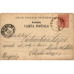 1901 Predeál, Predeal; Salutari din Romania / látkép, vasútállomás, gőzmozdony, vonat, nyaralók. Ad. Maier &amp; D. Stern / general view, railway station, train, locomotive, villas (lyukak / pinholes)