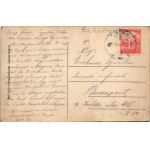 1918 Szatmárnémeti, Satu Mare; Posta- és távirda hivatal, hirdetőoszlop. Lövy kiadása / post office (EK)