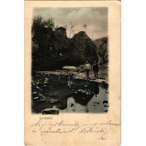 1902 Tusnádfürdő, Baile Tusnad; Lyukaskő (Likas-kő) / rocks (EK)