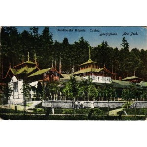 1924 Bártfa, Bártfafürdő, Bardejovské Kúpele, Bardiov, Bardejov; Kaszinó, New York étterem / casino, restaurant (EK)