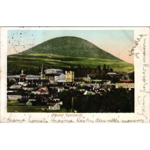 1900 Eperjes, Presov; látkép, zsinagóga. Cattarino kiadása / general view with synagogue (EK)