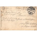 1917 Érsekújvár, Nové Zámky; Komáromi út, Stern Jakab üzlete. Vasúti levelezőlapárusítás 186. / street, shops (fl)