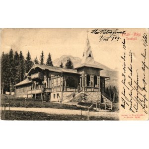 1904 Felsőhági, Visne Hagy, Vysné Hágy (Magas-Tátra, Vysoké Tatry); Étterem, vendéglő / restaurant (Rb)