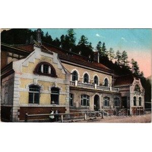 1913 Hermánd, Hermanecz, Harmanec; Papírgyári kör, kaszinó / paper factory casino (EM)