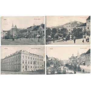 Kassa, Kosice - 4 db RÉGI képeslap / 4 pre-1945 postcards