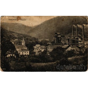 1927 Tiszolc, Tiszolchámor, Hámor, Hainov, Tisovec; vasgyár, templom. Fr. Hortensky kiadása / ironworks, iron factory, church (EM)