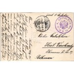 1915 Károlyváros, Karlovac; Banija / Korona szálloda, üzletek / Hotel Kruna, shops + K.U.K. SPITALZUG No. 21. (EK)