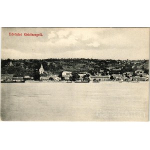 Kiskőszeg, Batina (Darázs, Draz); látkép. Borkovits Nándor kiadása / general view
