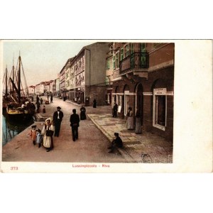 Mali Losinj, Lussinpiccolo; Riva / kikötő / port, quay (EK)