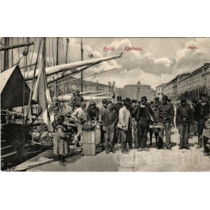 Split, Spalato; Obala / kikötő, rakpart / quay (EK)