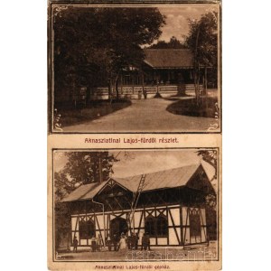 1910 Aknaszlatina, Akna Slatina, Slatinské Doly, Szolotvino, Solotvyno (Máramaros); Lajos fürdő és gépház / spa and engine house. Art Nouveau frame (EB)