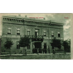 Huszt, Chust, Khust; Pannonia szálloda, étterem és kávéház / hotel, restaurant and café (gyűrődés / crease)