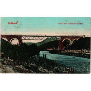 Kőrösmező, Körösmező, Jaszinya, Jasina, Yasinia (Máramaros); Vasúti híd a galíciai határon. Berger Miksa kiadása / railway bridge on the Galician border (EK)
