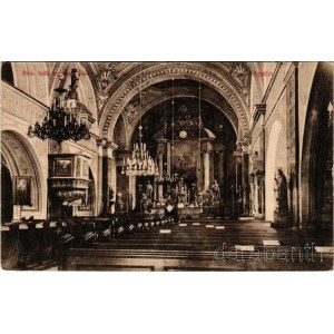 1909 Apatin, Római katolikus templom, belső. Gasz Mátyás kiadása / Catholic church, interior (EK)
