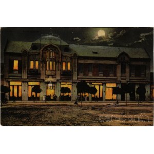 1916 Zenta, Senta; Royal szálloda este holdfényben / hotel at night in moonlight (Rb)