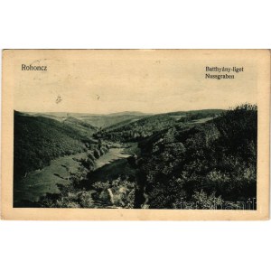 1915 Rohonc, Rechnitz; Batthyány-liget. Stelczer Adolf kiadása / Nussgraben (EK)